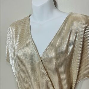 Fred David Metallic Cream Jumpsuit
